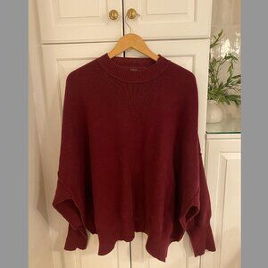 Free People Easy Street Sweater size Small Burgundy